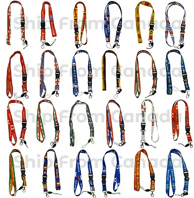 $2.25 • Buy One Piece Country Flag Lanyard Keychain Pass Holder ID Holder - New