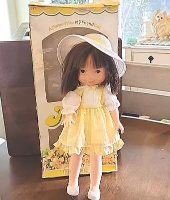 Vtg 1982 My Friend Jenny Doll 217 Fisher Price W/ Box Yellow Dress White Hat • $58.99