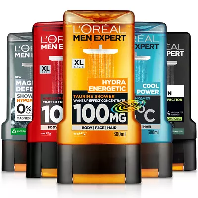 Loreal Men Expert Shower Gel 300ml Wide Range Pack Of 1 3 Or 6 • £8.69