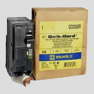 $79.99 • Buy Square D Quik-gard Plug-on Type Qo Ground Fault Qo230gfi 2-pole 30 Amp Gfci
