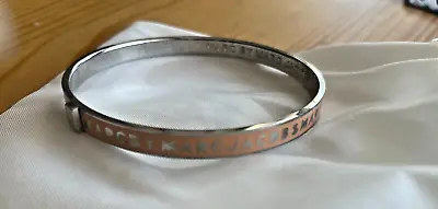 Marc Jacobs Signature Bangle Bracelet Peach Enamel And Silver • $7