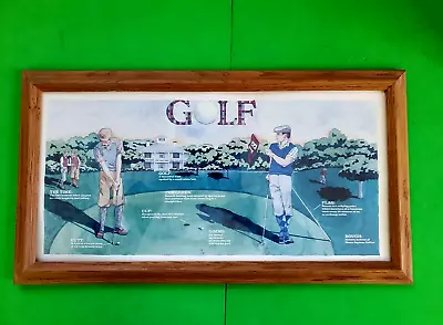 Vintage Golf Humor Framed Picture • $29.95