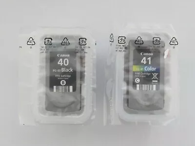 Genuine Canon 40 41 PG-40 Black & CL-41 Colour Ink Cartridges For MP450 MX310 • £34.95