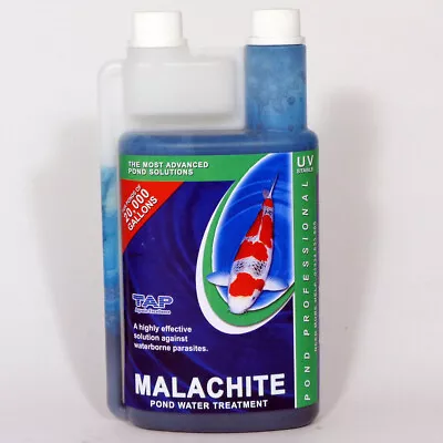 TAP Malachite Green Pond Parasite Fungus Slime Disease Fish Koi Treatment • £24.95