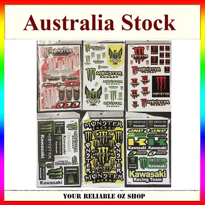 6 Sheets Sticker Decal Rockstar Monster Devil Evil Dirt ATV Quad Car Ute Bike • $19.99