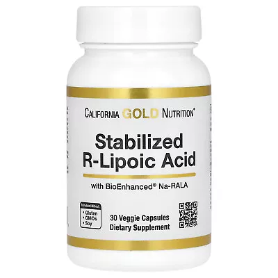 Stabilized R-Lipoic Acid 30 Veggie Capsules • $12.28