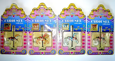 Vintage New Matchbox Carousel Collection Lot - 4 NIB Horses W/ Charms 1989 • $65