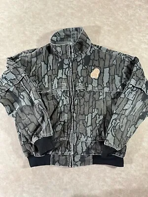 Vintage Ted Nugent Mens Full Zip Camo Stand Up Neck Cotton Jacket Large USA Made • $139.99