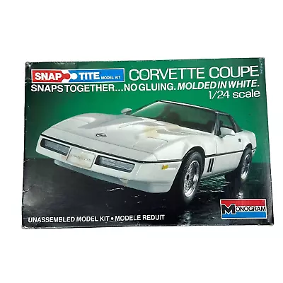 VTG Monogram Snap Tite Corvette Coupe Model 1/24 Scale Model Kit No 1410 /Parts • $24.14