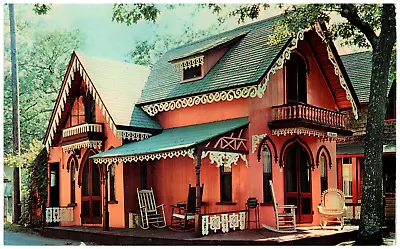 Postcard Chrome Gingerbread Cottage Oak Bluffs MA. Martha's Vineyard • $4.11