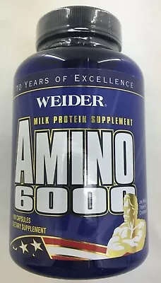 Weider - Amino 6000 Amino Acids Protein Dietary Supplement - 100 Capsules • $12.74