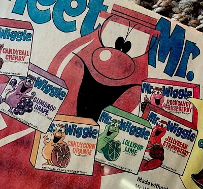 MR.WIGGLE HAND PUPPETS Sunday Comics Ad Kids Food Shrink Wrapped On Foam 1970’s • $12.95