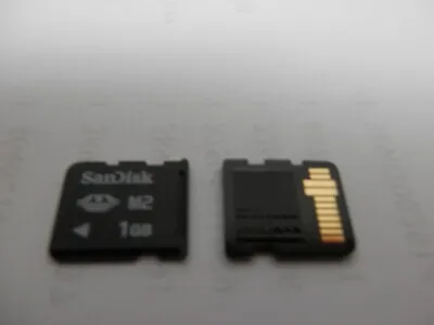2x SanDisk 1GB Memory Stick Micro M2 MS Pro Duo 1 GB Card For Sony 2GB Total • $7.59