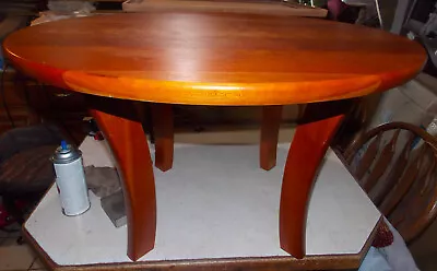 Mid Century Solid Cherry Round Coffee Table By Hardin  (CT-169) • $499