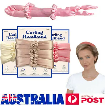 Heatless Curling Rod Headband Women No Heat Curls Silk Ribbon Hair Rollers • $11.65