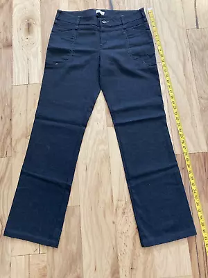 Ibex Women's Size 8 32x31 Black Charcoal 100% Merino Wool Pants Pockets • $39