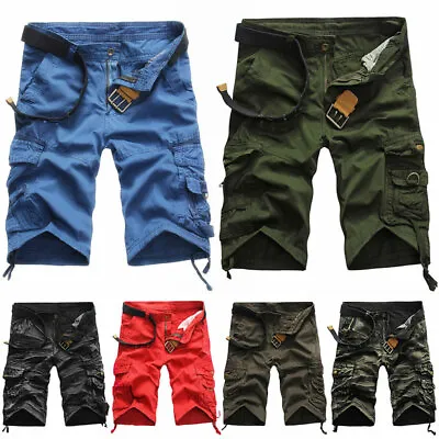 Mens Tactical Military Combat Cargo Shorts Trousers Casual Camo Army Half Pants • $25.99