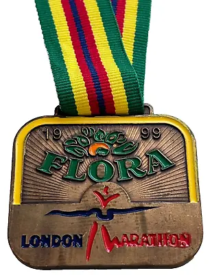 Vintage Flora London Marathon 1999 Finishers Medal With Ribbon • £34.30