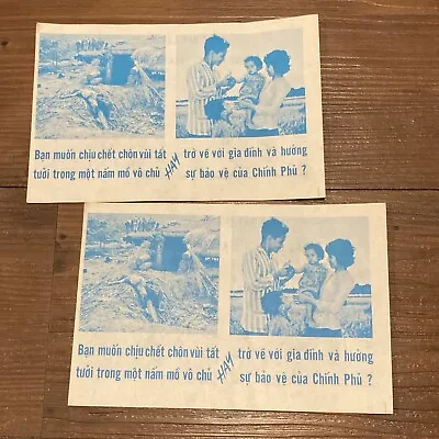 Vietnam War US Army Propaganda Leaflet Lot X2 SP.782 • $14.99