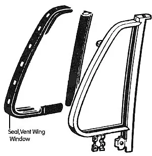 VW Vintage Parts SealVent Window LeftBus ' 68 - ' 79 • $23.99