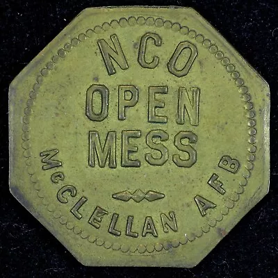 Sacramento California McClellan Air Force Base NCO Good For 25c Military Token • $39.95