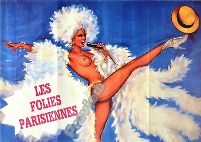 Vintage Paris France Cabaret Dancer Showgirl Print Poster Wall Art Picture A4 + • £4.89