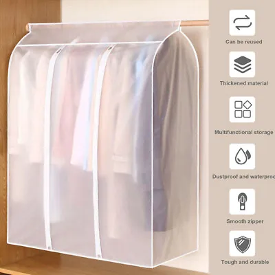 Clothes Garment Dust Cover Storage Protector Dress Wardrobe Coat Hanger Bag S0S5 • $9.59