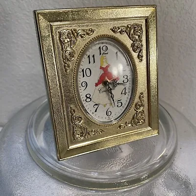 Vintage Disney Cinderella Wind-Up Alarm Clock  - Elgin Industries Parts/Wound Up • $20