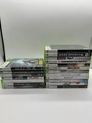 Xbox 360 Games Lot 19 Games Microsoft Bundle All Tested Halo Gears Mass Effect • $16.39