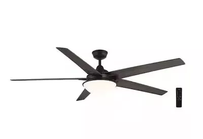 Hampton Bay Belvoy 70  LED Indoor Matte Black Ceiling Fan W/ Light & Remote • $169.99