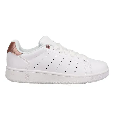 K-Swiss Classic Pf Lace Up  Womens White Sneakers Casual Shoes 98505-194 • $44.99