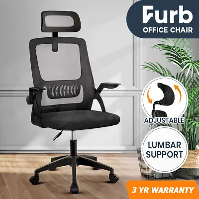 Furb Office Chair Computer Gaming Mesh Executive Chairs Work Study Seating Black • $70.95