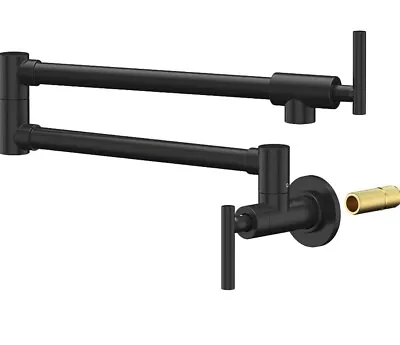 Buperor Pot Filler Faucet Single Hole 2 Handles Satin Black • $25.30