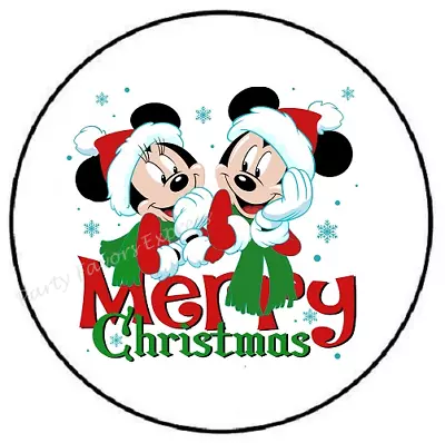 Merry Christmas Mickey Minnie Mouse Envelope Seals Labels Stickers Party Favors • $1.95