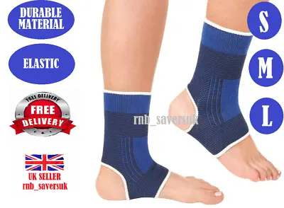 £3.99 • Buy Elastic Durable Ankle Support S M L Protection Sport Sock Running Injury Sprain 