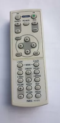 NEC Projector Remote RD-427E For Models VT695 VT595 VT590 VT491 VT59 VT49 UK VGC • £5