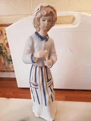 Rex Valencia Spain Nurse Girl Figurine With Candle H11  X W4  Used • £15