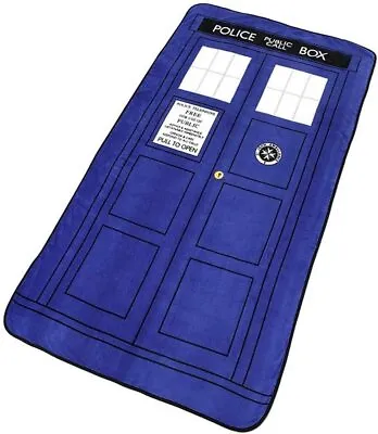 $49.95 • Buy BBC's Doctor Who Large Dr. Who TARDIS Silk Touch Raschel Throw Blanket 50  X 89 