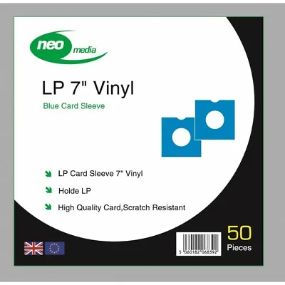 Pack Of 50 X Blue 7 Inch LP Record Album Card Sleeves/Covers High Quality  • £13.49