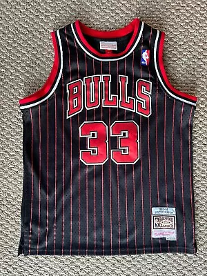 Scottie Pippen Bulls Jersey & Signed Book (Mitchell & Ness—Adult Size Large) • $135