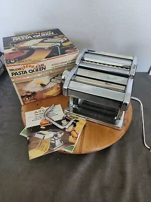 Deluxe Atlas Pasta Queen Pasts Maker Made In Italy - Stainless Steel - Complete • $50