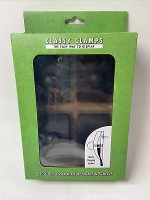 Classy Clamps Wooden Quilt Wall Hangers – 4 Wooden Hangers Open Box/No Screws • $25