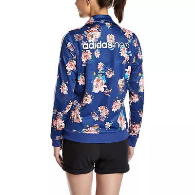 Adidas Neo Teen Women's Floral Full Zip Track Jacket - Blue • $35