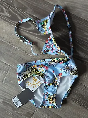 Girls Ed Hardy Bikini Age 6 Years - New Tags Blue Oriental Top & Bottoms • £19.99