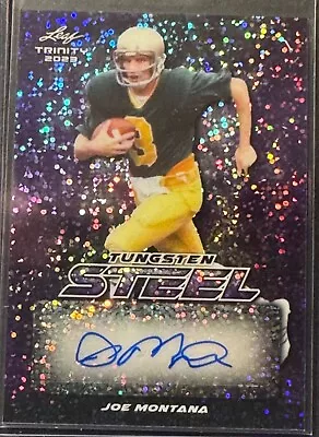 Joe Montana 2023 Leaf Trinity Tungsten Steel Autograph 5/8 Auto • $34