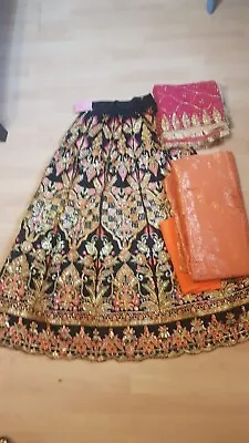 Bridal Lengha Dress Skirt Asian Indian Pakistani Mendhi Outfit • £90