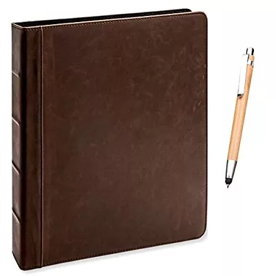 Lee Vintage Professional 3 Ring Binder Organizer 1.5  Round Rings Brown Leather • $29.06