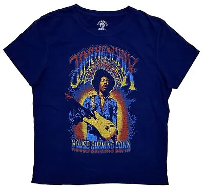 Jimi Hendrix Women's House Burning Down Distressed Graphic Vintage Tee T-Shirt • $17.99