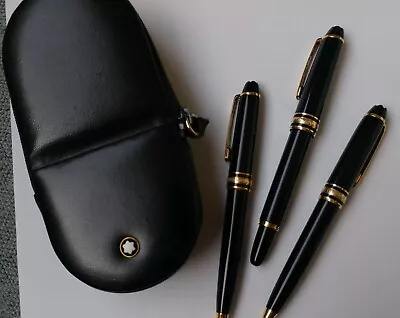 Authentic Montblanc Meistersteck Mozart Set Of 3 In Montbalnc Black Pouch • $1100