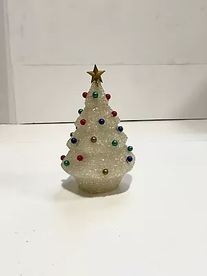 Vintage Popcorn Plastic White Christmas Tree  Decorative Holiday No Base 7  • $14.88